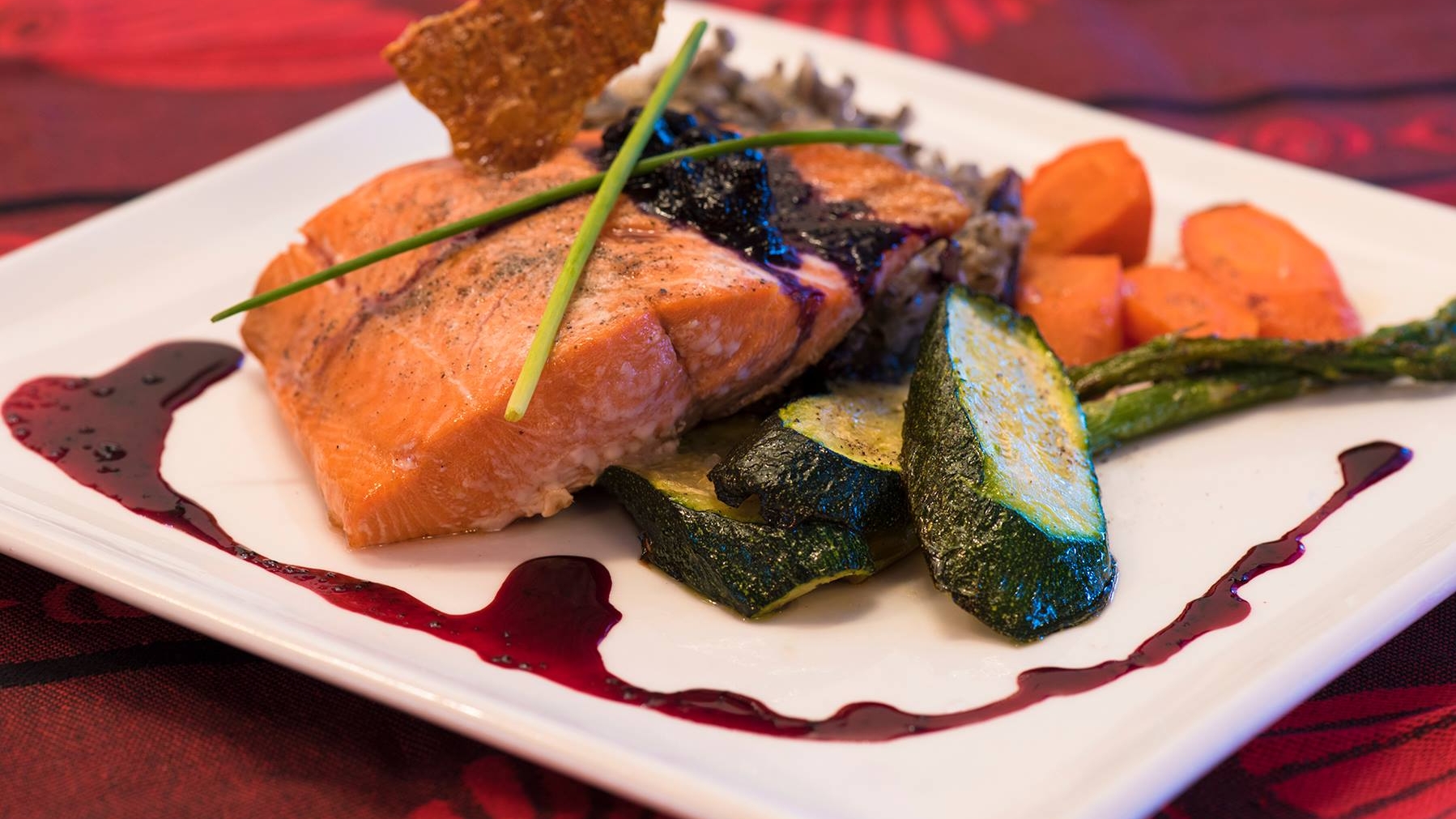 A salmon dish at Salmon 'n Bannock Bistro in Vancouver