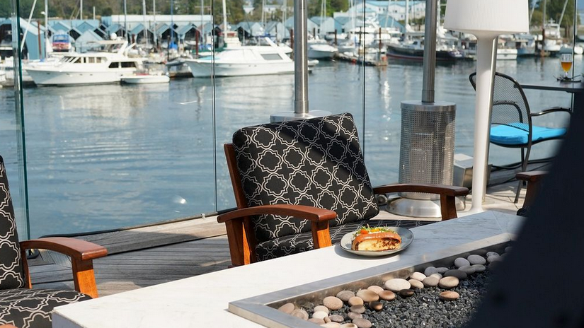 The rooftop patio at Lift Bar and Grill in Vancouver